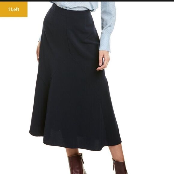 THAKOON High Waist Slip Skirt in Dark Blue.Size 4 - Picture 1 of 13